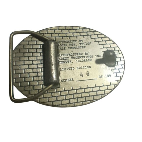 Vintage 1980s Belt Buckle Adezy Rocky Mountain MCC RELIEF SALE 1989 Mennonite - Picture 3 of 5